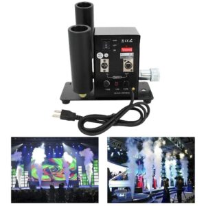 CO2 Fog Machine, 250W Double Pipe Co2 Cryo Jet Machine Air Column Smoke Machine Digital Stage Effect 2 Pipe Co2 Fog Jet Unit CO2 Cannon Fogger with DMX512 for Stage Shows Club Wedding Party