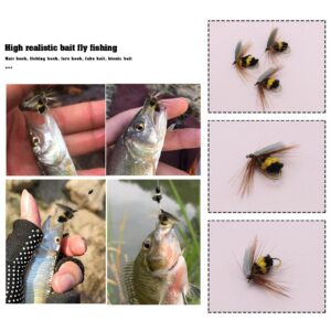 Create idea 20PCS Fly Fishing Lures Bionic Bee Baits Artificial Insect Lures Simulation Bass Lures for Trout Bass Salmon Fishing Tackle Fishing Gear