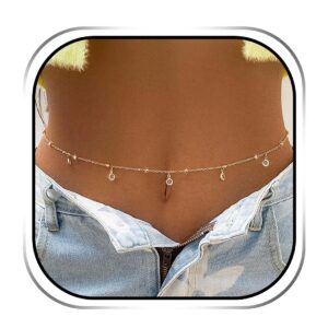 sixexey boho waist chain gold bead belly chains summer beach body jewelry for women