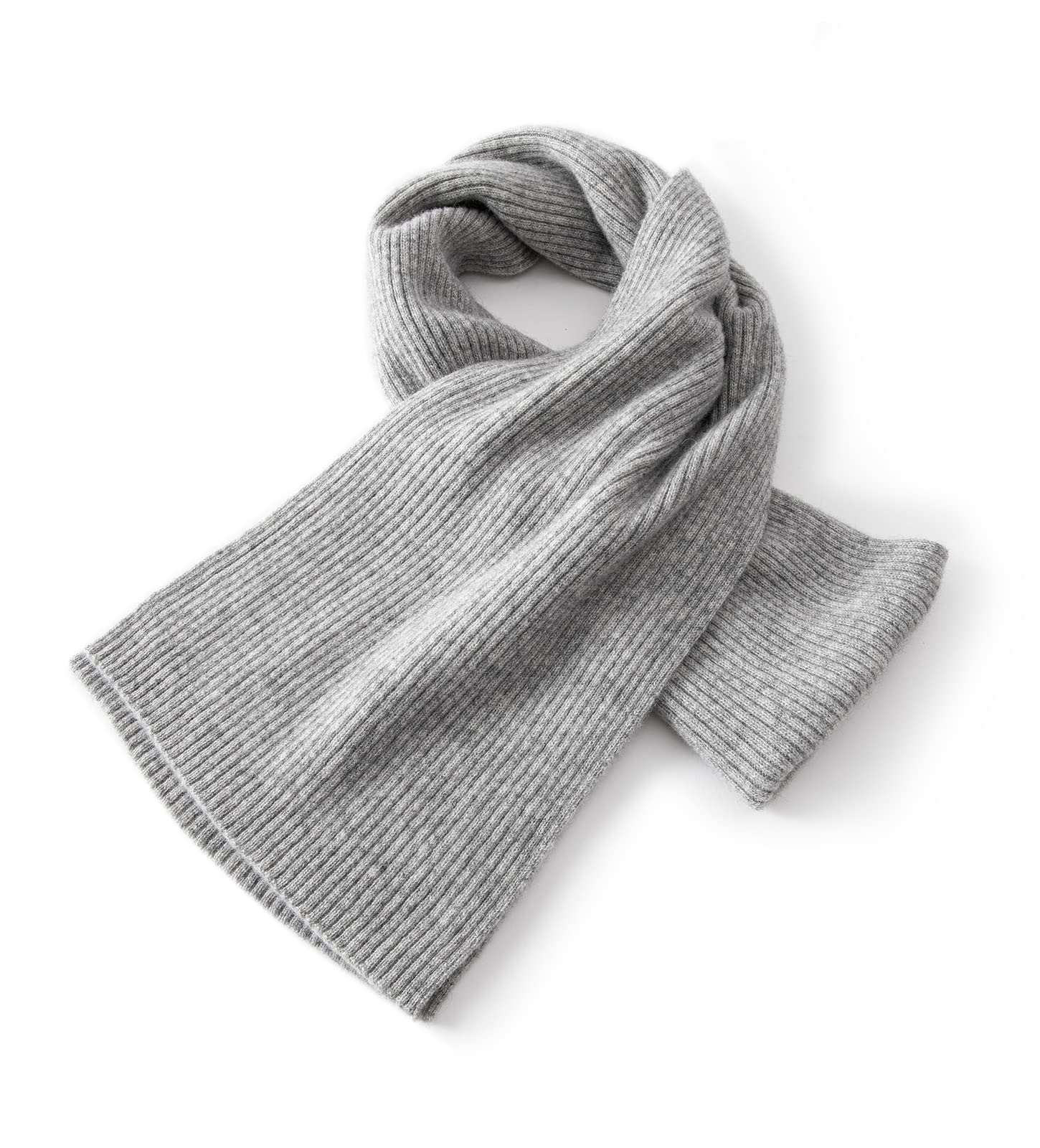 Villand 100% Cashmere Scarf for Women, Lightweight Cashmere Pashmina Wrap Scarf (Gray)