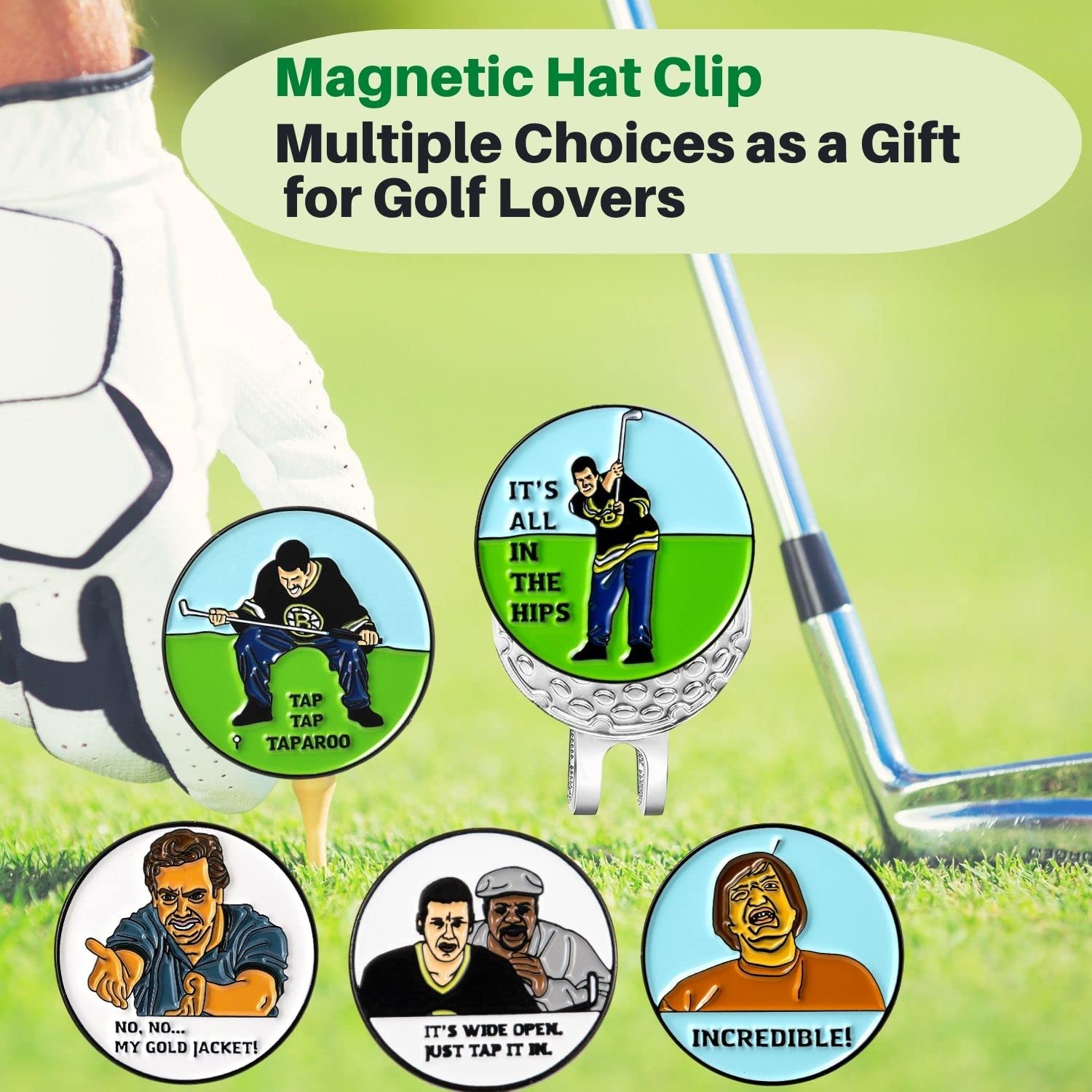 Artpreti Golf Ball Marker with a Standard Magnetic Hat Clip, Just Tap It in - Funny Golf Ball Marker Hat Clip for Men Women, Premium Golf Gifts Golf Accessories for Golf Lovers…