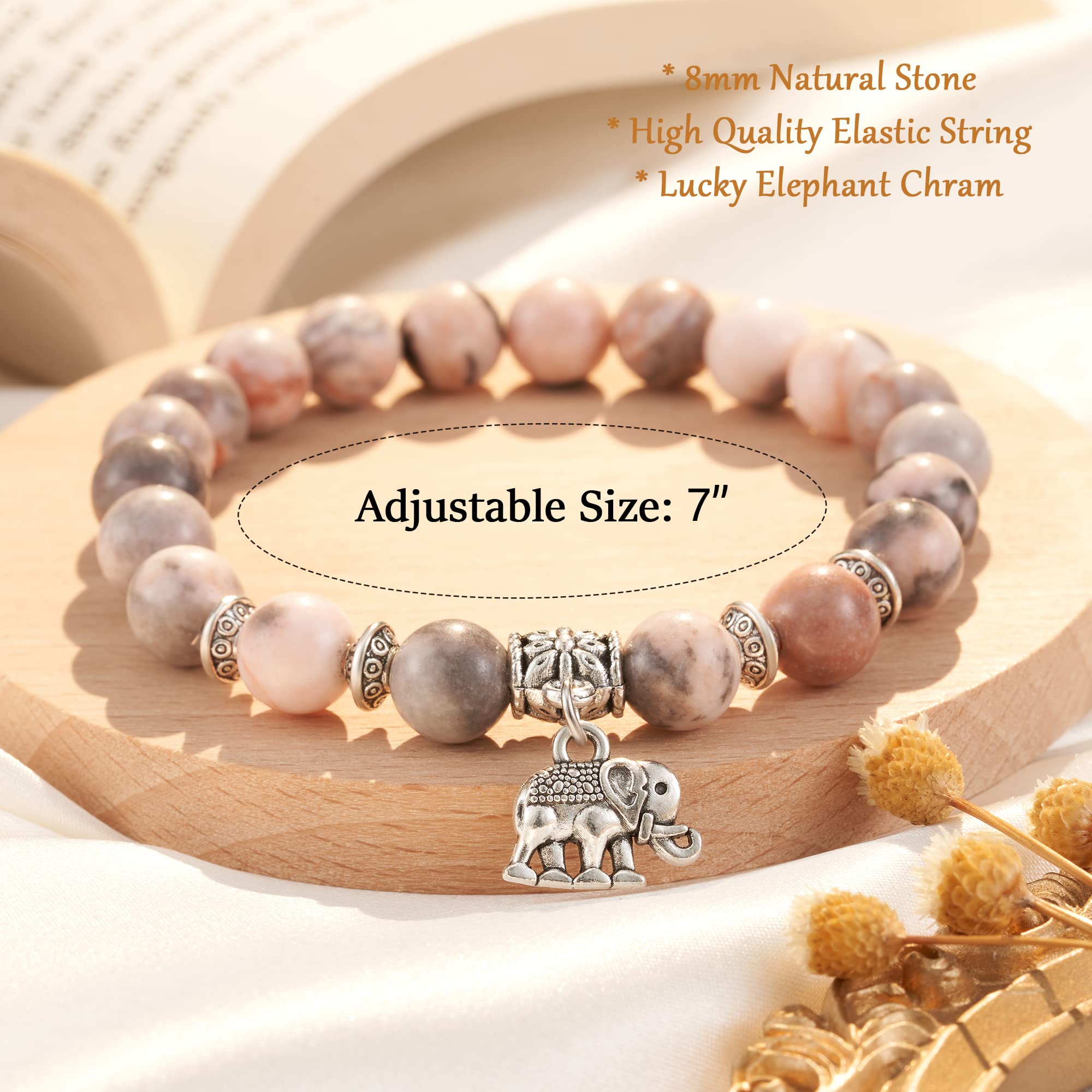 HGDEER Elephant Gifts for Women, Feel Better After Surgery Revovery Inspirational Bracelet Get Well Soon Gifts for Women