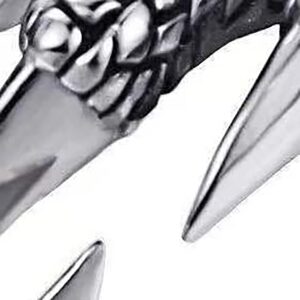 vintage men's dragon claw adjustable opening ring retro style alloy ring