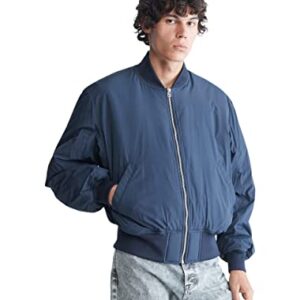 Calvin Klein Men's Matte Logo Zip Bomber Jacket