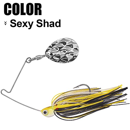 Mini-Spinner-Baits-for-Bass-Fishing-Lures-Colorado-Spinnerbait-Top-Water-Fishing-Lures-Micro-Spinner-Smallmouth-Bass-Lure Small Water Hard Baits Pan Fish Bait Crappie Lures Sets 1/8 1/4oz