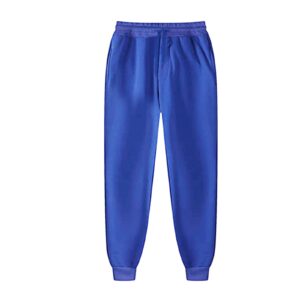 Men's Tracksuits,2 Piece Athletic Hoodie Tracksuit Set Activewear Solid Sweatshirt Sweatpant Sports Set for Men Sweatsuit(Blue,Medium)