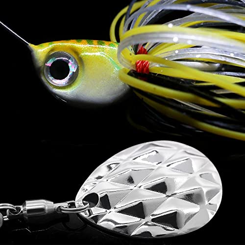 Mini-Spinner-Baits-for-Bass-Fishing-Lures-Colorado-Spinnerbait-Top-Water-Fishing-Lures-Micro-Spinner-Smallmouth-Bass-Lure Small Water Hard Baits Pan Fish Bait Crappie Lures Sets 1/8 1/4oz