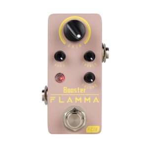 flamma fc18 booster pedal boost guitar pedal for electric guitar and bass compact size true bypass