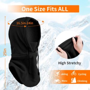 Oldelf Ski Mask Fleece Mask Warm Balaclava Stay Warm and Comfortable Face Mask for Men Women Breathable Sports Mask- Black…