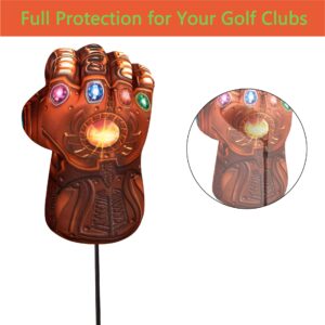 LeFeng Golf Club Head Covers Perfect for 460cc Driver and Fairway Wood Funny Palm Shape Wood Head Covers (Endless Palm, for Driver Wood)