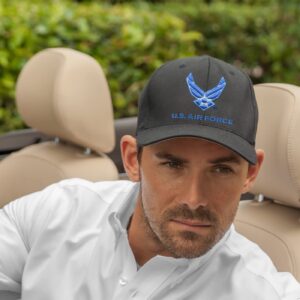 US Air Force Hat - Embroidered 3D Logo Air Force Hat – Flexfit USAF Hat – US Air Force Gifts Large/XL | Disabled USMC Vet Owned Small Business