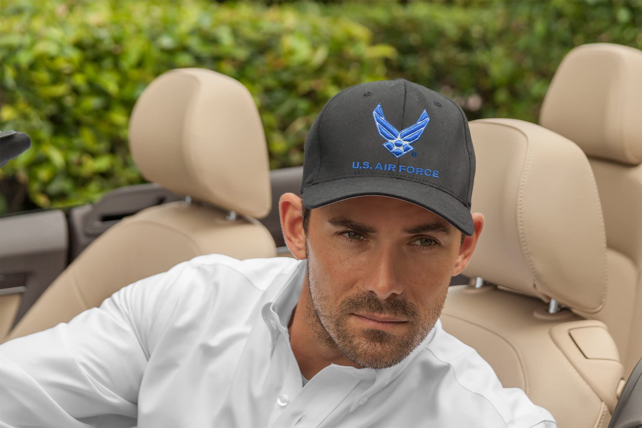 US Air Force Hat - Embroidered 3D Logo Air Force Hat – Flexfit USAF Hat – US Air Force Gifts Large/XL | Disabled USMC Vet Owned Small Business