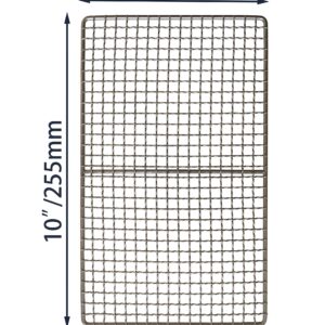 DZRZVD Mini Size Titanium Grill Grate for Backpacking Hiking Outdoor Camping Beach BBQ (Camping Fire Rated) - 10"X6.5"