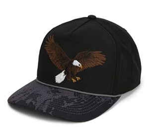 paramount outdoors american eagle hat patriotic trucker rope cap american fit and stretch comfort snapback quick dry fabric