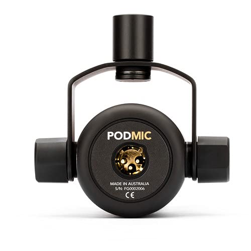 Rode PodMic Dynamic Podcast Microphone with XLR Cable and StreamEye Polishing Cloth