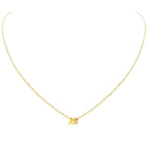 TSDGB Tiny Initial Necklaces for Women, 18k Gold Plated Stainless Steel Letter A-Z Pendant Necklace Cute Gold Choker Small Personalized Dainty Initial Necklaces for Teen Girls