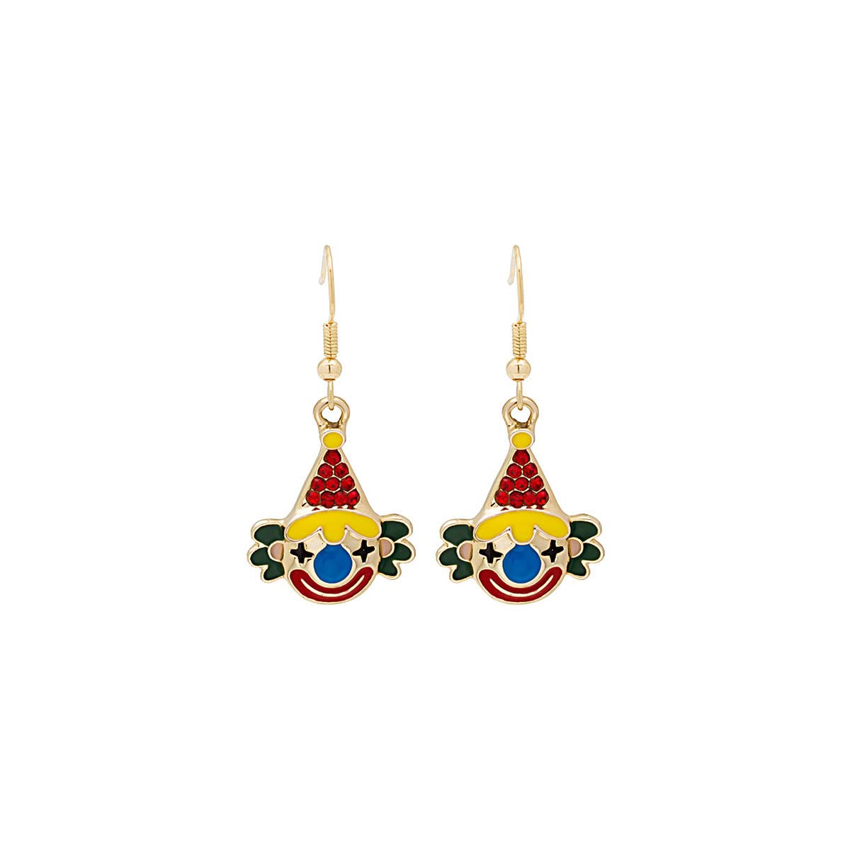 Funny Gifts Clown Earrings Circus Gifts Cute Clown Pendant Earrings Colorful Circus Stud Earrings Weird Earrings for Women