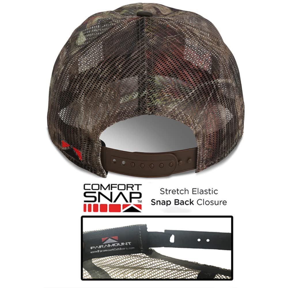 Paramount Outdoors All Mesh Breeze American Flag Cap, Crushable All Mesh, Trucker Hat Rope Cap (Country Wax Visor)