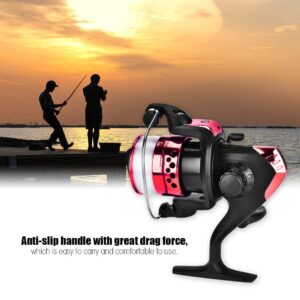 BORDSTRACT Spinning Reels, Lightweight Plastic Fishing Reel, Compact Spinning Reel, Fishing Tackle Accessory for Freshwater, Carp, Trout, Bass Fishing(Red)