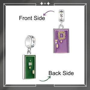 Friends Door Charm 925 Sterling Silver Friends Door Charm Christmas Birthday Mother Gift Beaded Jewelry