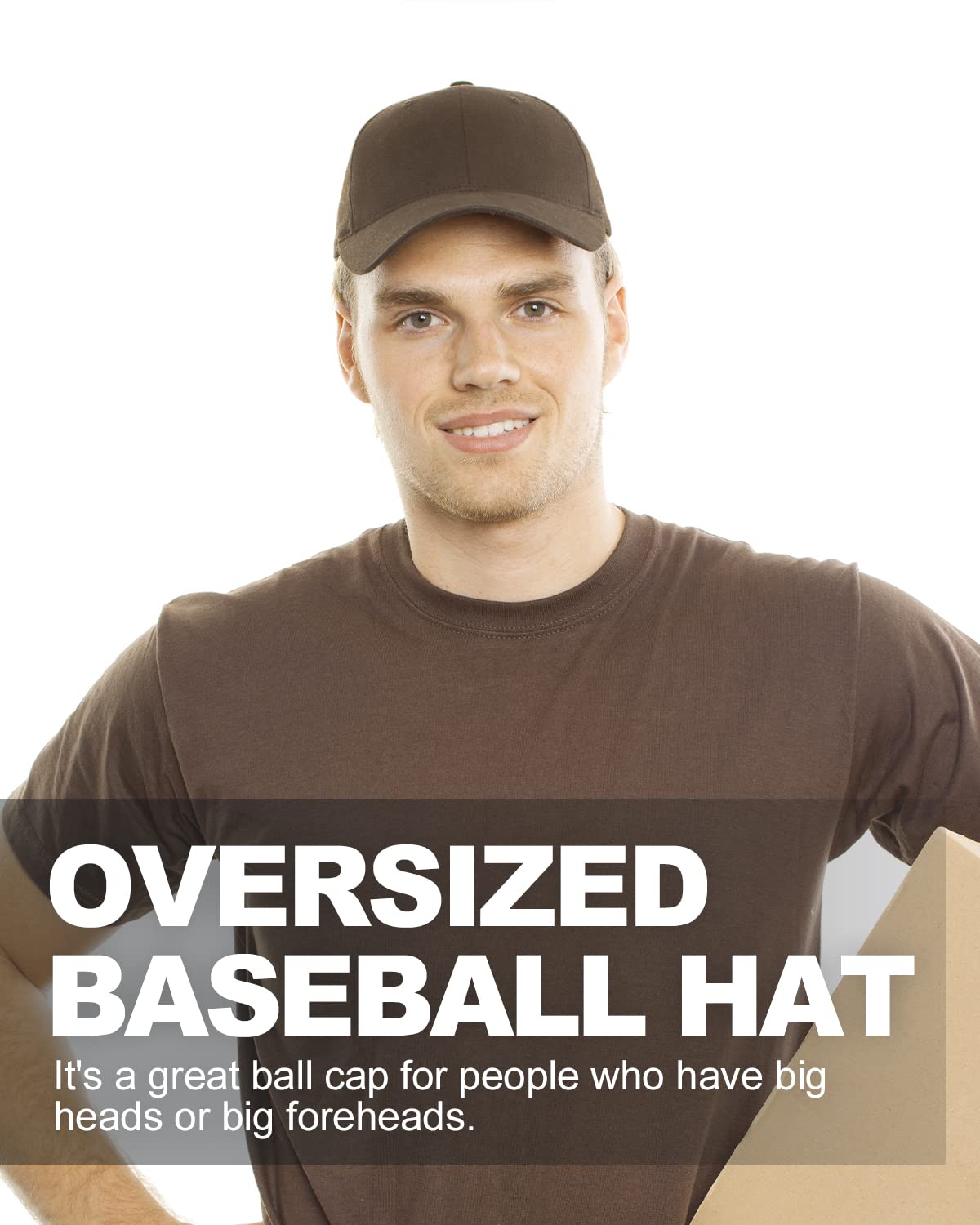 Zylioo XXL Structured Baseball Cap Hat,Oversized Baseball Hats,Big and Tall Dad Cap for Large Heads,Enormous Golf Cap Coffee