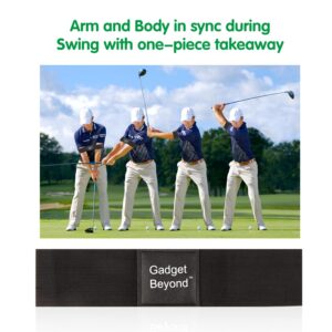 Gadget Beyond Golf Swing Training Aid, Swing Correcting Arm Band Golf arm Training aid Black, Golf Swing aids Training,Golf Swing Trainer