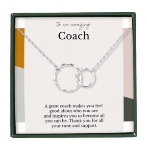 hope love shine thank you gifts for coach - appreciation gifts for coaches, teachers, mentors - gift ready jewelry for women with message card - sterling silver necklace