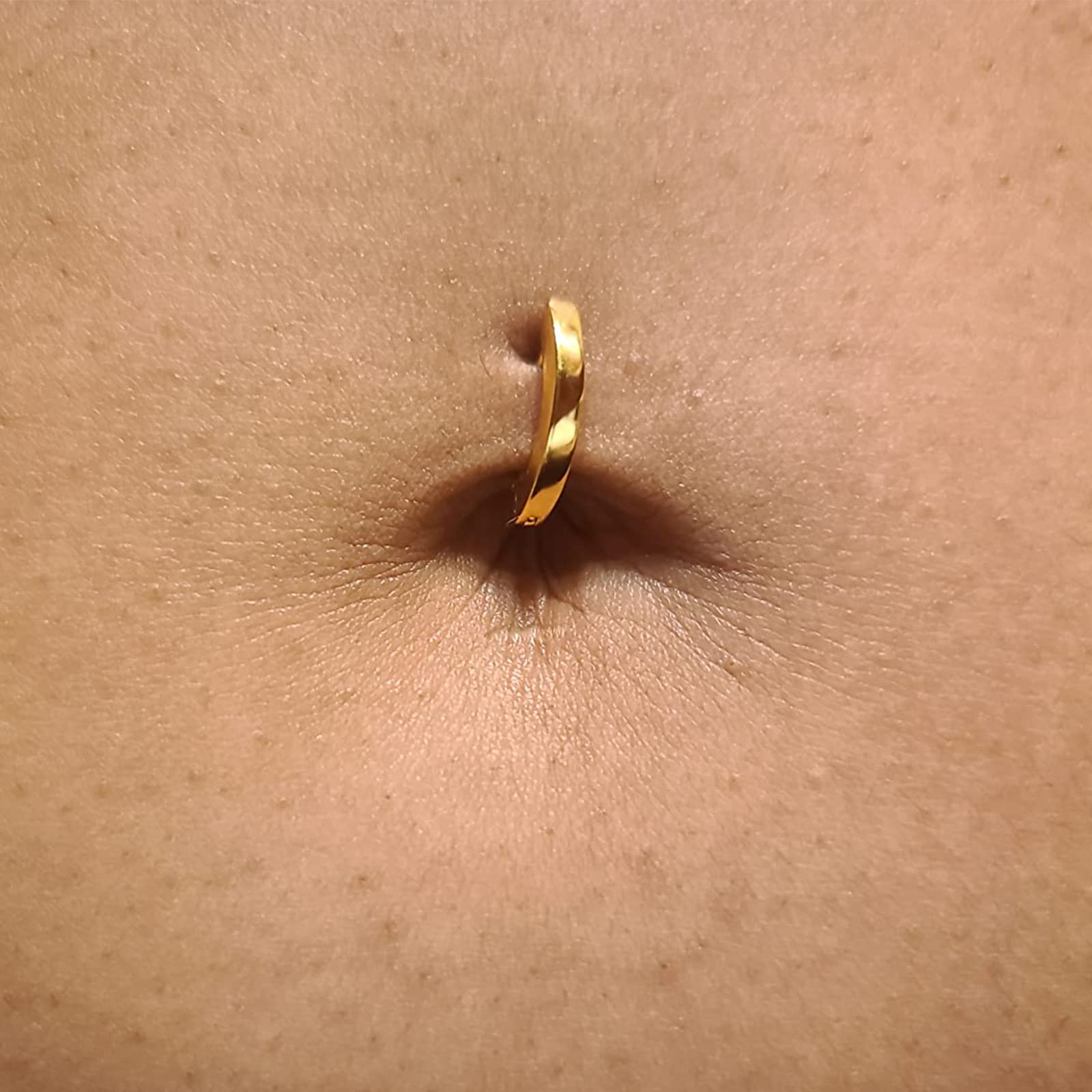 MODRSA Small Belly Button Ring Small Navel Ring Tiny Belly Button Ring Clicker Belly Button ring Petite Belly Ring Simple Gold