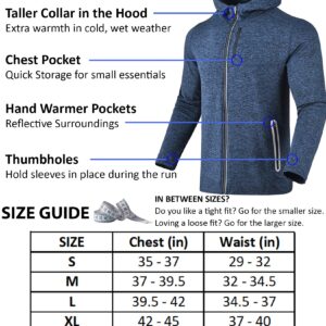 Liberty Imports 2 Pack Mens Zip Up Hoodies, Fleece Thermal Tech Jackets, Lightweight Running Sweatshirts with Zipper Pockets(Set 2, Medium)