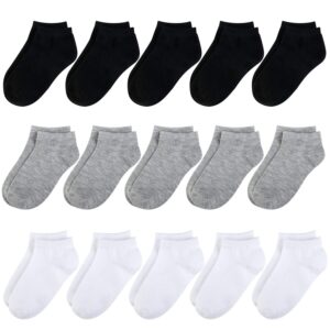 BOOPH Kids Socks for Boys Girls Low Cut Athletic Ankle Socks 12-16 Years Multi01