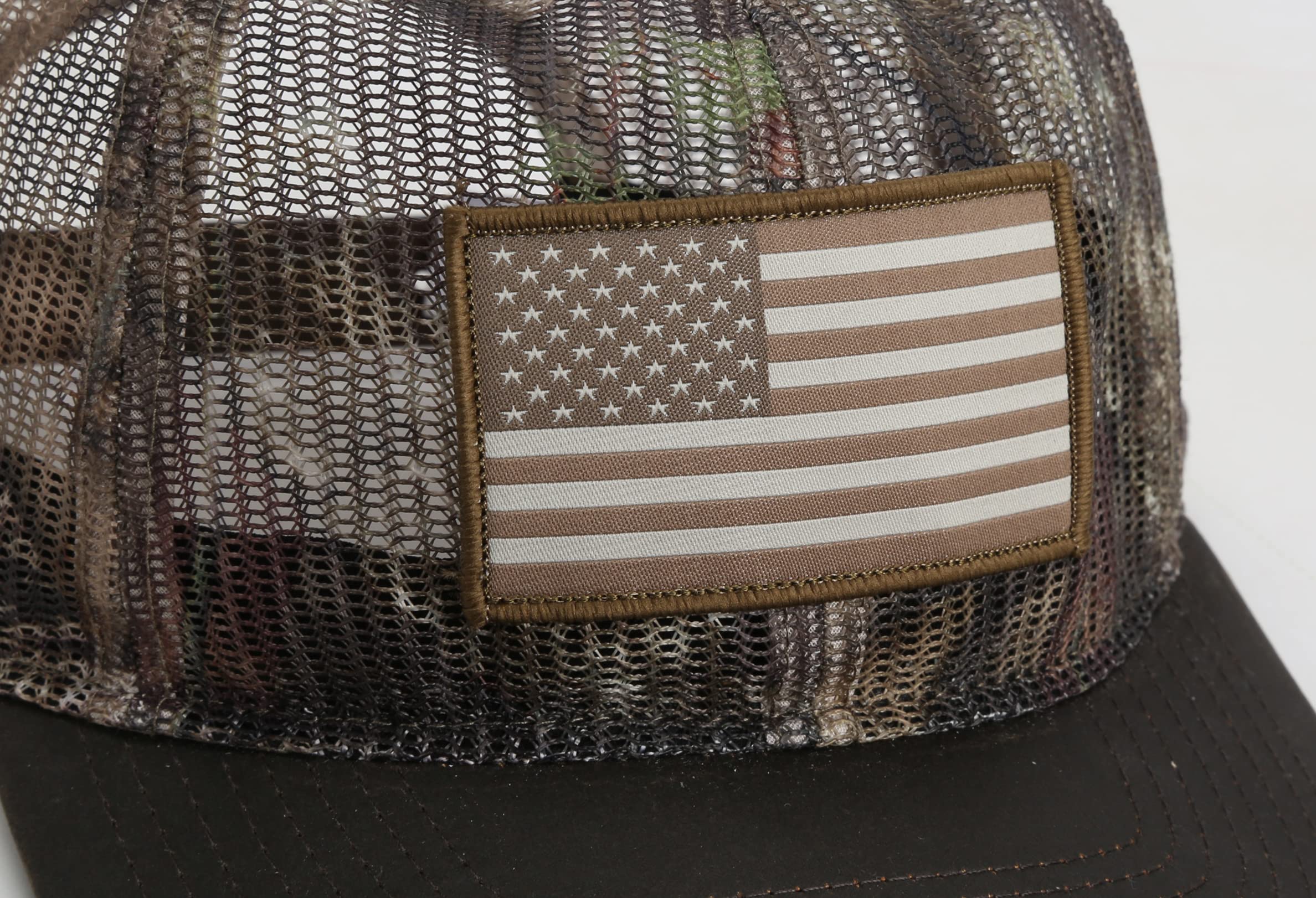 Paramount Outdoors All Mesh Breeze American Flag Cap, Crushable All Mesh, Trucker Hat Rope Cap (Country Wax Visor)