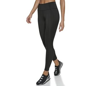 DKNY Women's Sport Tummy Control Workout Yoga Leggings, Black, Medium