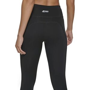 DKNY Women's Sport Tummy Control Workout Yoga Leggings, Black, Medium