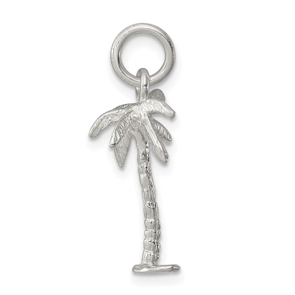 Auriga Fine Jewelry Sterling Silver Palm Tree Charm Pendant Gift for Women