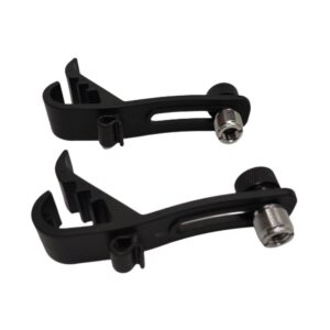 Drum Clips Microphone Clips 2Pcs Shockproof Drum Rim Clamps for Microphone Clamps Holder with Groove Gear Universal Mic Clip Adjustable Movable Mount Kit