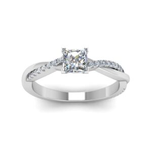 SISGEM Princess Cut Engagement Rings Set for Women,1.84/2.84 CTW Infinity Twist Moissanite Rings Sterling Silver Wedding Engagement Anniversary Set Bands Free Engraved