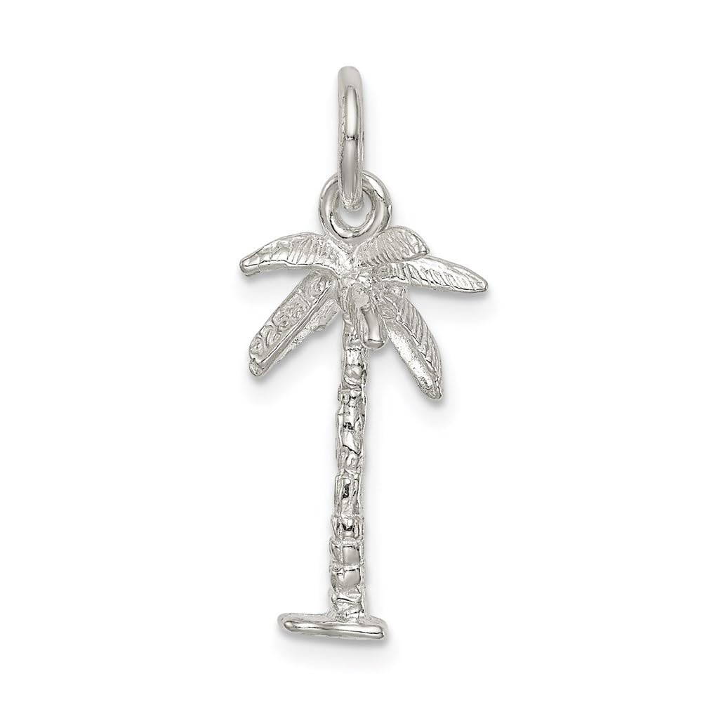 Auriga Fine Jewelry Sterling Silver Palm Tree Charm Pendant Gift for Women