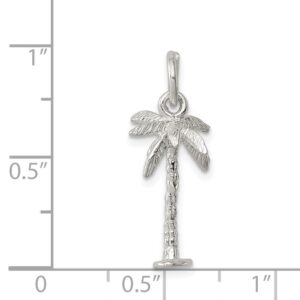 Auriga Fine Jewelry Sterling Silver Palm Tree Charm Pendant Gift for Women