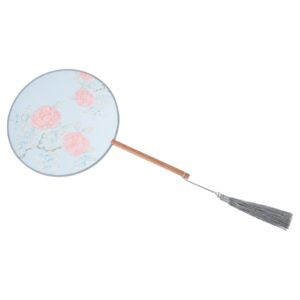 translucent round fan handheld fan silk fan with tassels handheld mini fan fans handheld large hand fan china fan tassel circular fan translucent silk fan chinese style kung fu fan