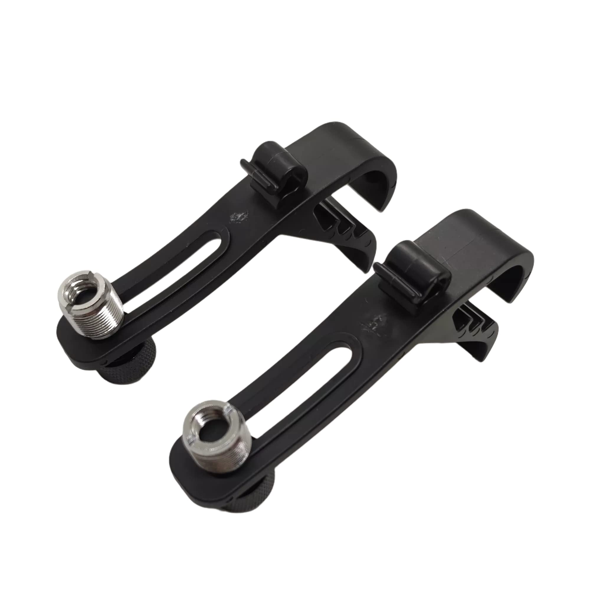 Drum Clips Microphone Clips 2Pcs Shockproof Drum Rim Clamps for Microphone Clamps Holder with Groove Gear Universal Mic Clip Adjustable Movable Mount Kit