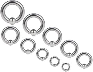 ocptiy 0g 4g 2g 6g 8g 12g 14g 16g 18g 20g ear earring gauge septum ring piercing jewelry stretching kit stainless surgical steel septum nose lip pa cartilage helix daith ring earring hoop women men