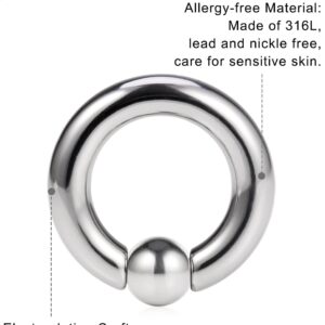 Ocptiy 0G 4G 2G 6G 8G 12G 14G 16G 18G 20G Ear Earring Gauge Septum Ring Piercing Jewelry Stretching Kit Stainless Surgical Steel septum nose Lip Pa Cartilage Helix Daith Ring Earring Hoop Women Men