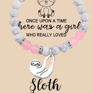 MAOFAED Sloth Bracelet Sloth Gift for Women (once upon sloth bead)