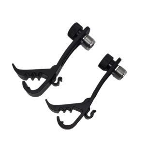 Drum Clips Microphone Clips 2Pcs Shockproof Drum Rim Clamps for Microphone Clamps Holder with Groove Gear Universal Mic Clip Adjustable Movable Mount Kit