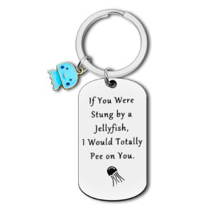 friendship keychain funny best friend keyring for women men sister friends bestie birthday gifts true friends jewelry gift jellyfish lovers gifts stainless steel keychain christmas graduation gift