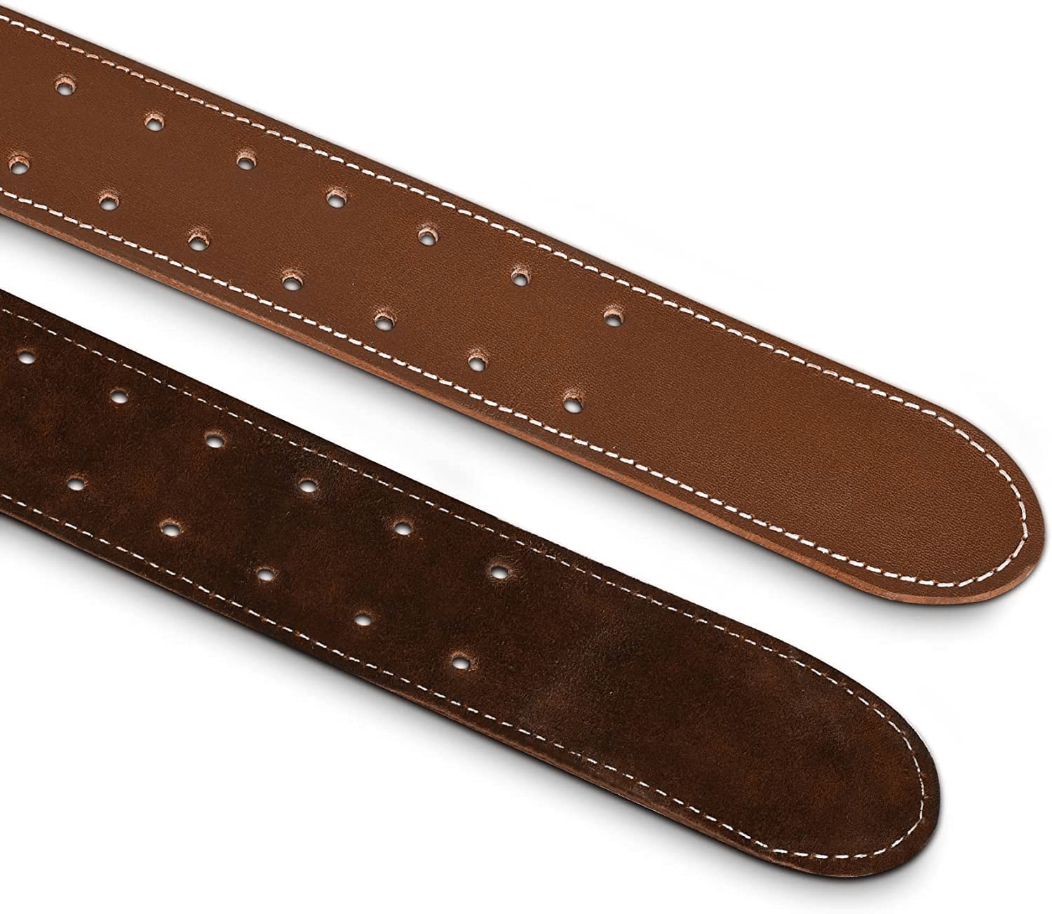 LAUTUS 3-Inch Tapered Padded Work Belt in Heavy Oiled Tanned Leather| 32-Inch to 45-Inch | Brown|