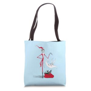 disney nightmare before christmas holiday jack & zero tote bag