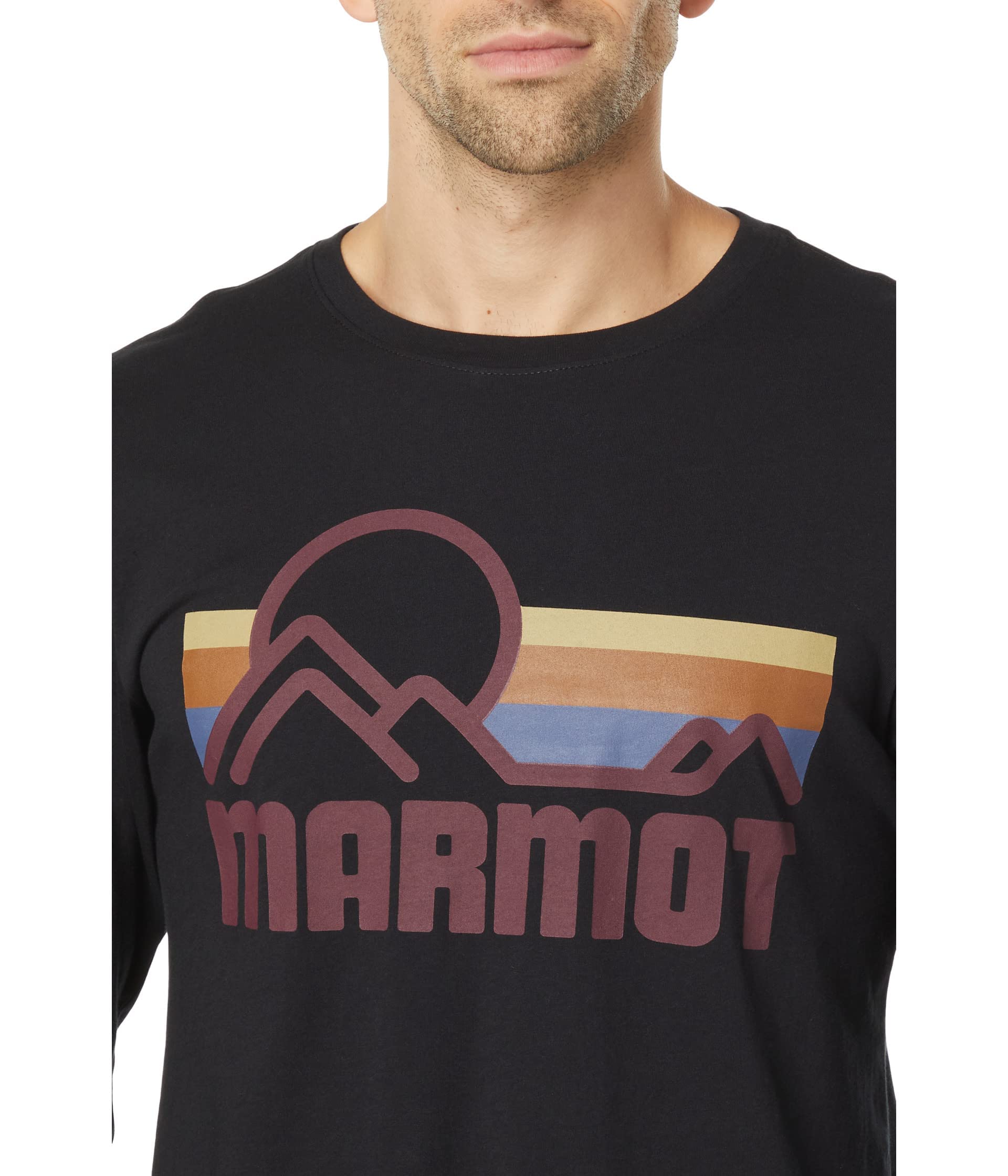 MARMOT Men's Coastal Long Sleeve T-Shirt, Black, X-Large