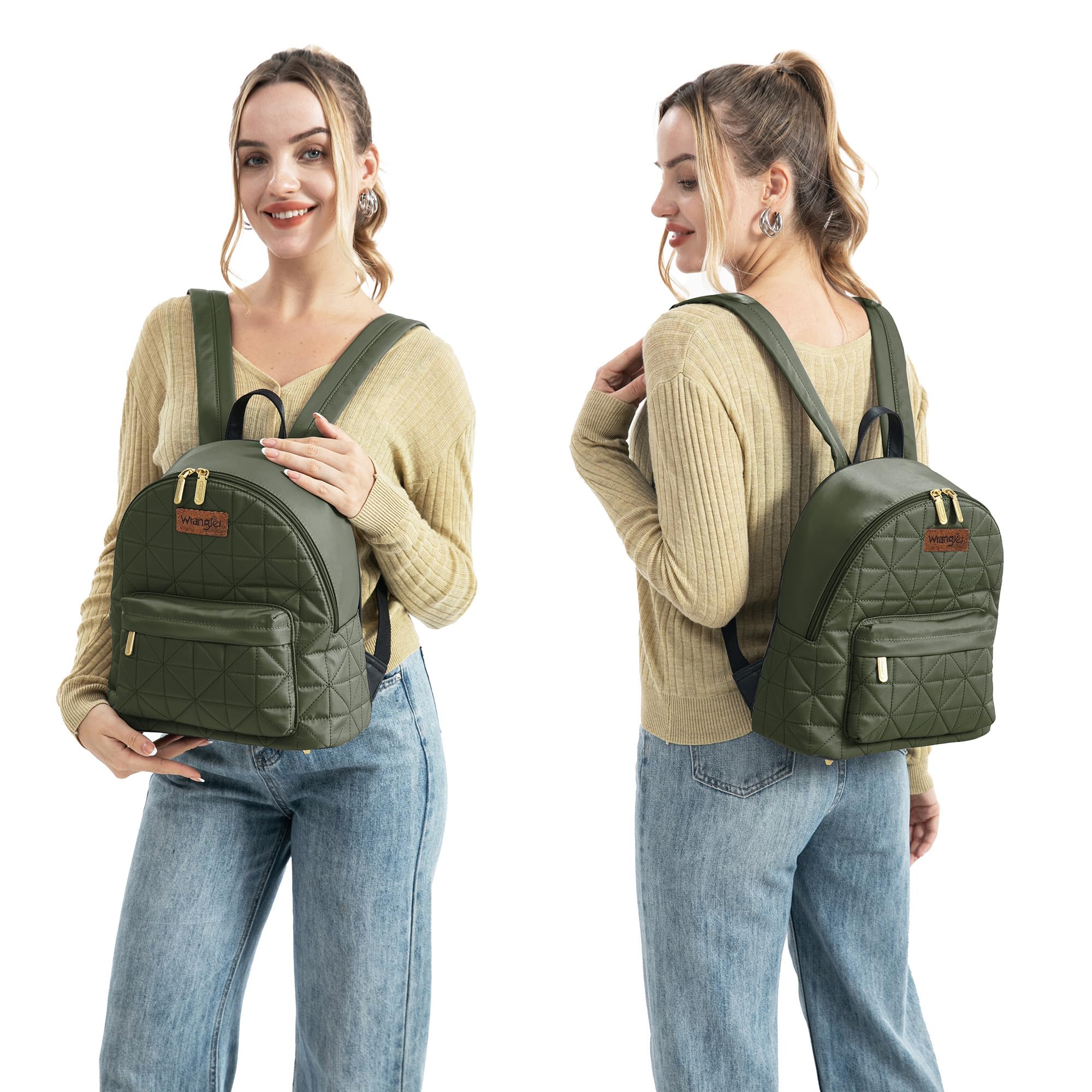 Montana West × Wrangler Backpack Purse for Women Quilted Backpack for Casual