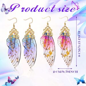 Fumete Butterfly Wing Drop Earrings, 10 Pairs, Alloy, Gold Foil, Lightweight, Summer Collection, Wedding, Formal, Special Occasions